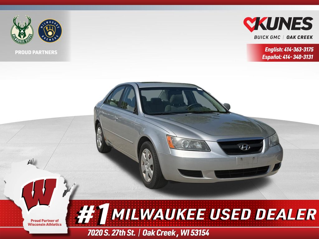Silver 2008 Hyundai Sonata Sedan Front-Wheel Drive 4-Speed Automatic