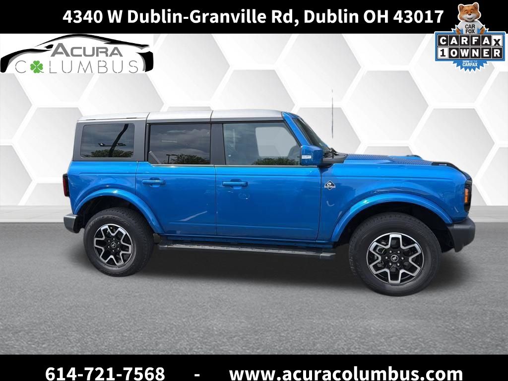 Velocity Blue Metallic 2024 Ford Bronco Outer Banks 4-Door 4WD SUV / Crossover Four-Wheel Drive Automatic