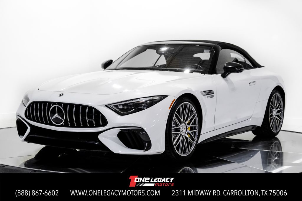 White 2022 Mercedes-Benz SL-Class AMG SL 63 4MATIC Convertible All-Wheel Drive 9-Speed Automatic