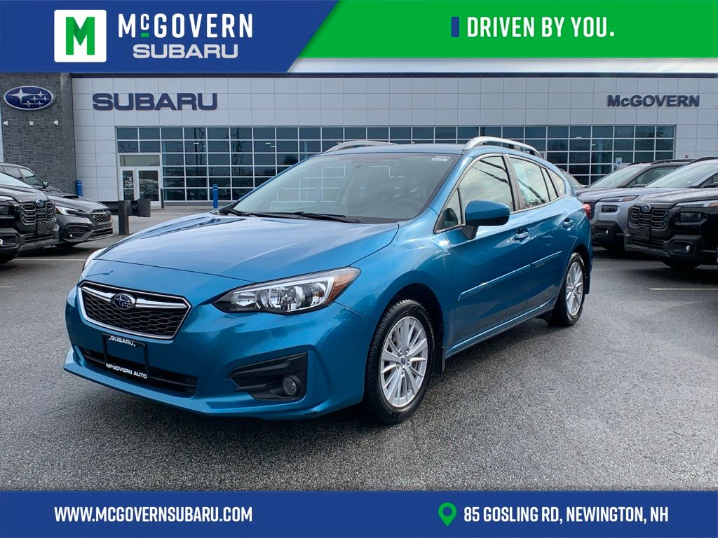 Island Blue Pearl 2017 Subaru Impreza 2.0i Premium Hatchback Hatchback All-Wheel Drive Continuously Variable Transmission