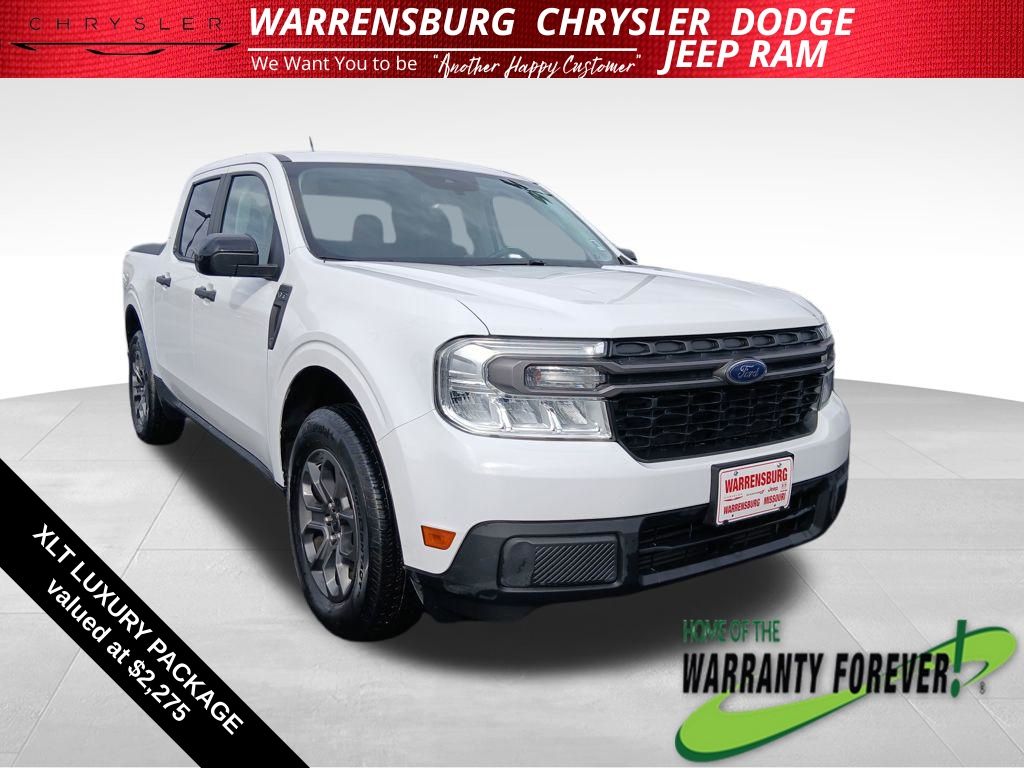 Oxford White 2024 Ford Maverick XLT SuperCrew AWD Pickup Truck All-Wheel Drive 8-Speed Automatic