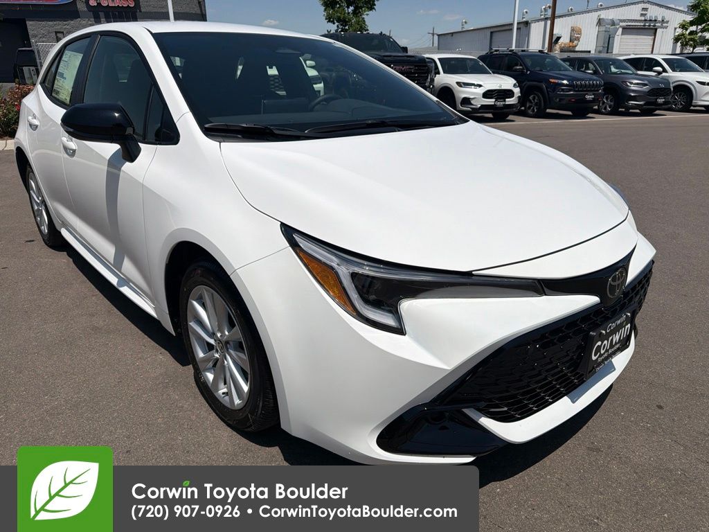 White 2026 Toyota Corolla Hatchback Hatchback Front-Wheel Drive Continuously Variable Transmission
