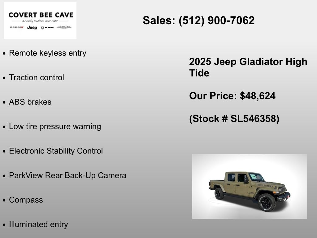 New Car 2025 Jeep Gladiator  For Sale Under $50,000 In Austin, Texas