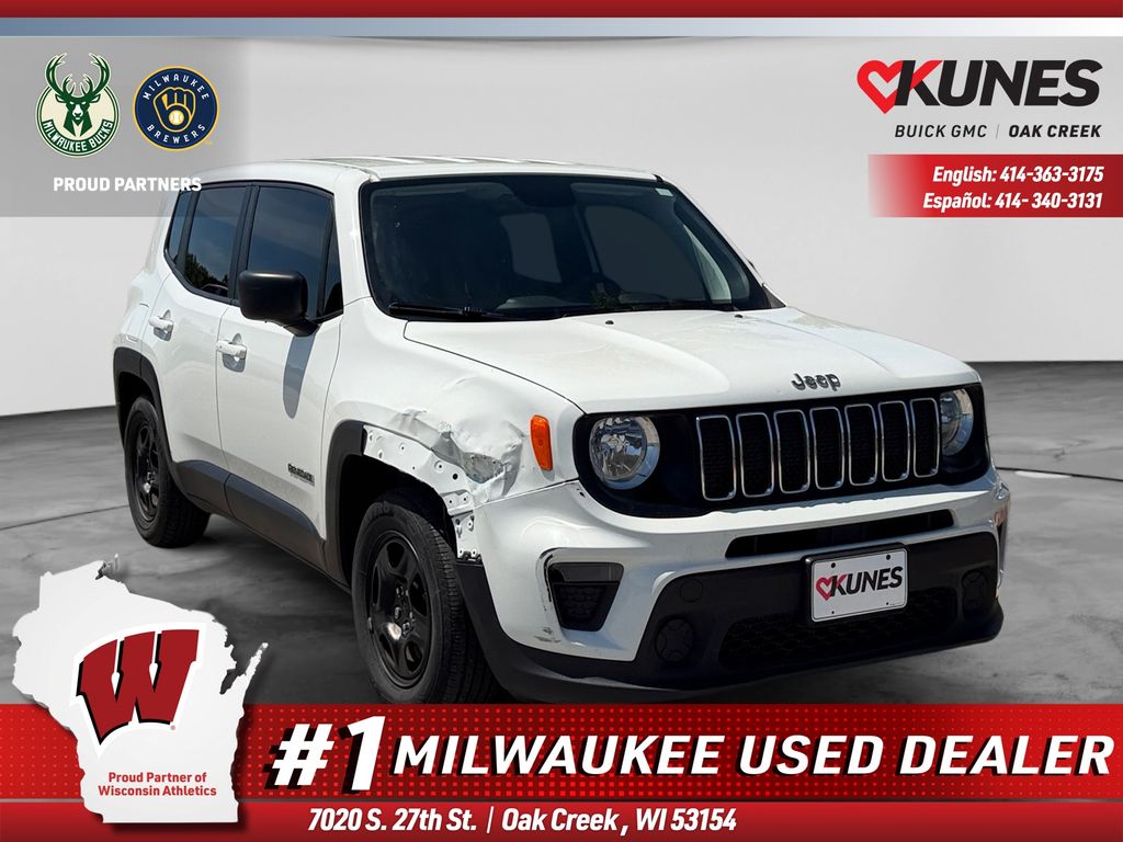 Alpine White Clearcoat 2020 Jeep Renegade SUV / Crossover Front-Wheel Drive 9-Speed Automatic