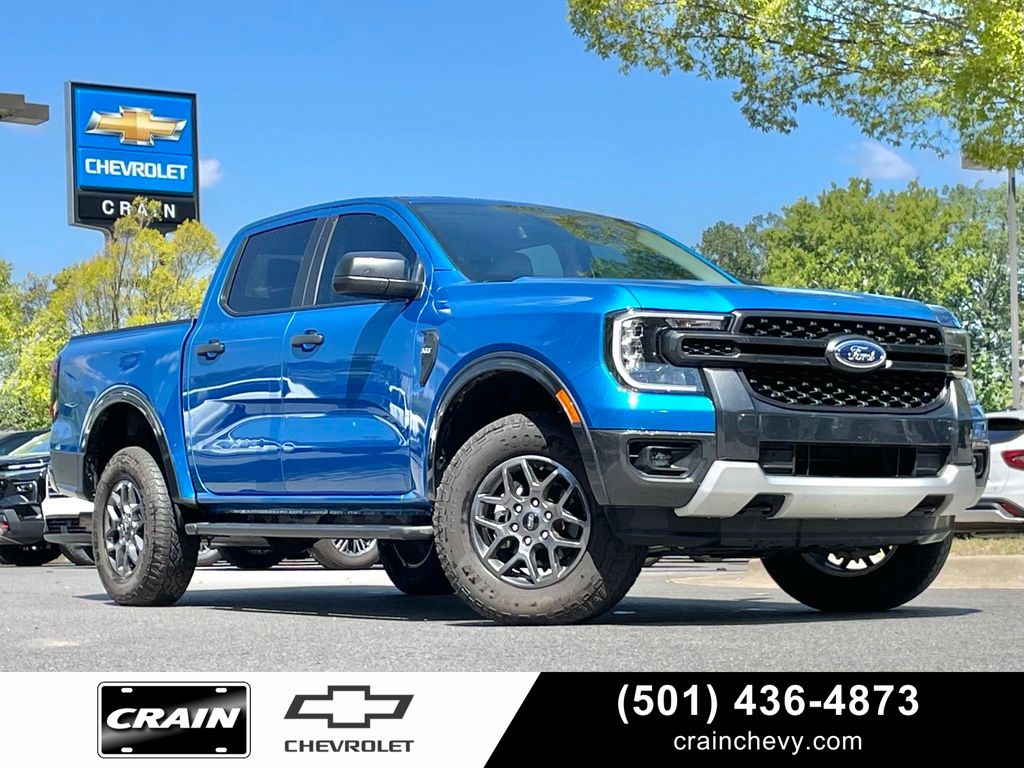 Velocity Blue Metallic 2024 Ford Ranger Pickup Truck Four-Wheel Drive Automatic