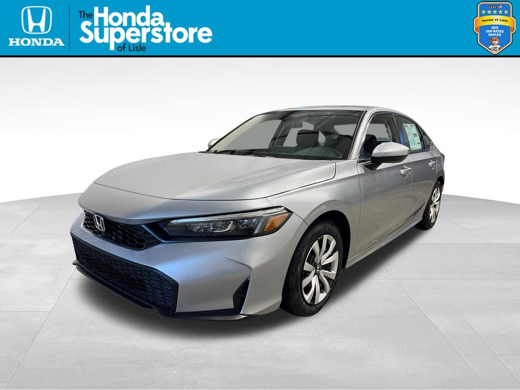 Silver 2026 Honda Civic Sedan Front-Wheel Drive Continuously Variable Transmission