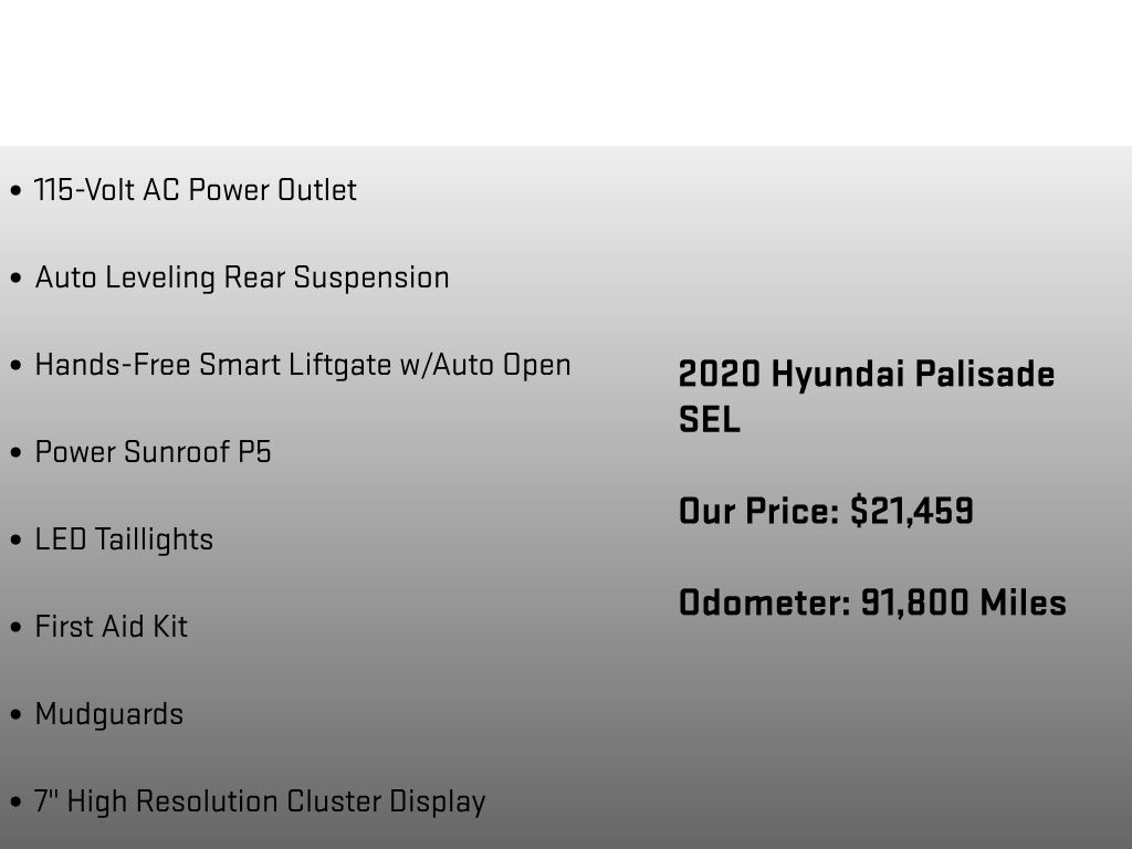 2020 Hyundai Palisade SEL Silver at Luther Ford