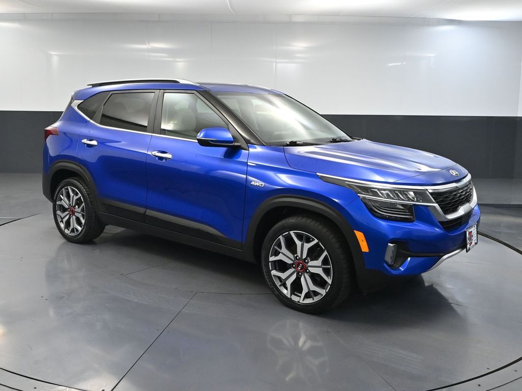 Neptune Blue 2021 Kia Seltos SUV / Crossover All-Wheel Drive 7-Speed Automatic