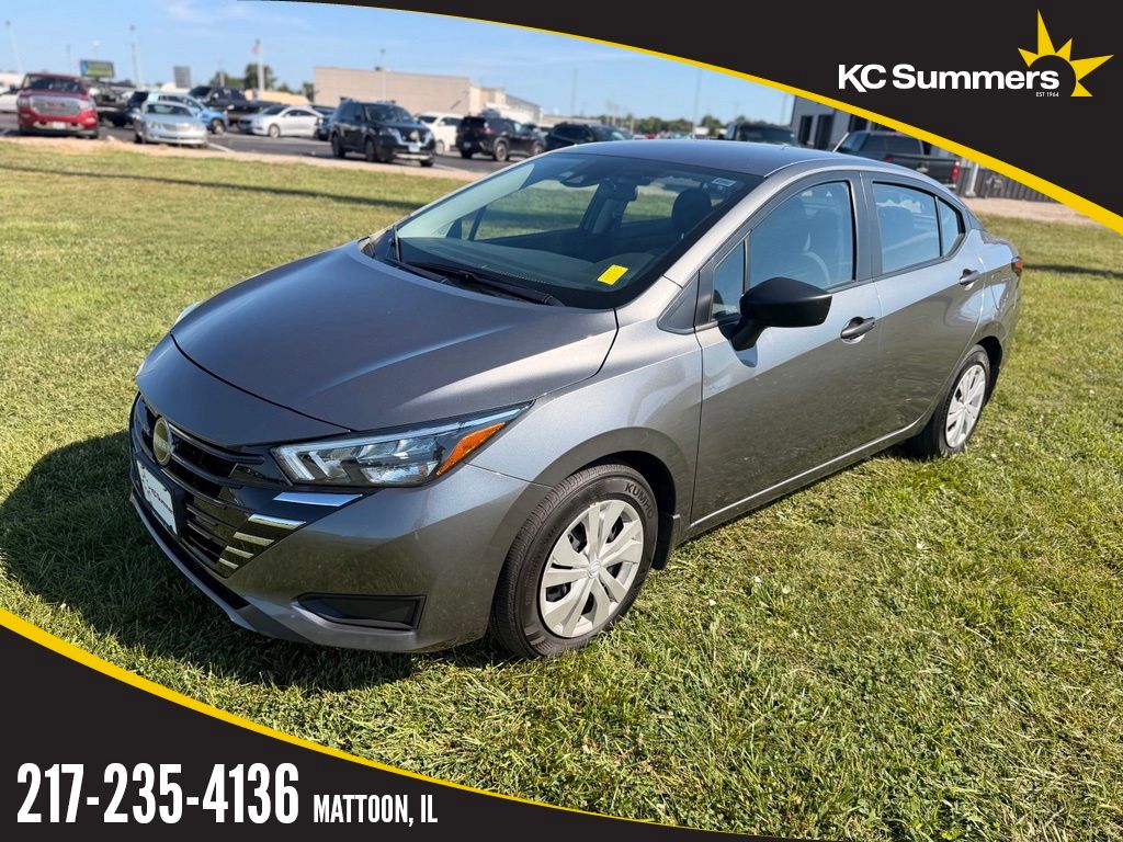 Gray (Gun Metallic) 2025 Nissan Versa Sedan Front-Wheel Drive Continuously Variable Transmission