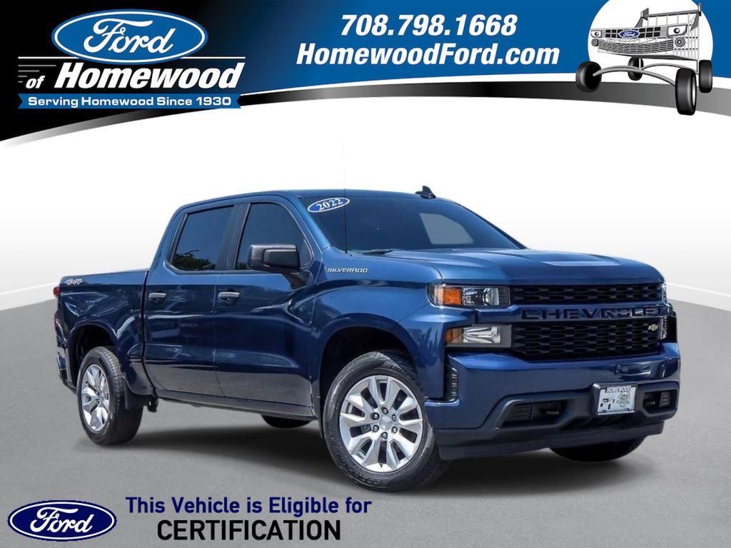 Northsky Blue Metallic 2022 Chevrolet Silverado 1500 Pickup Truck Four-Wheel Drive 8-Speed Automatic