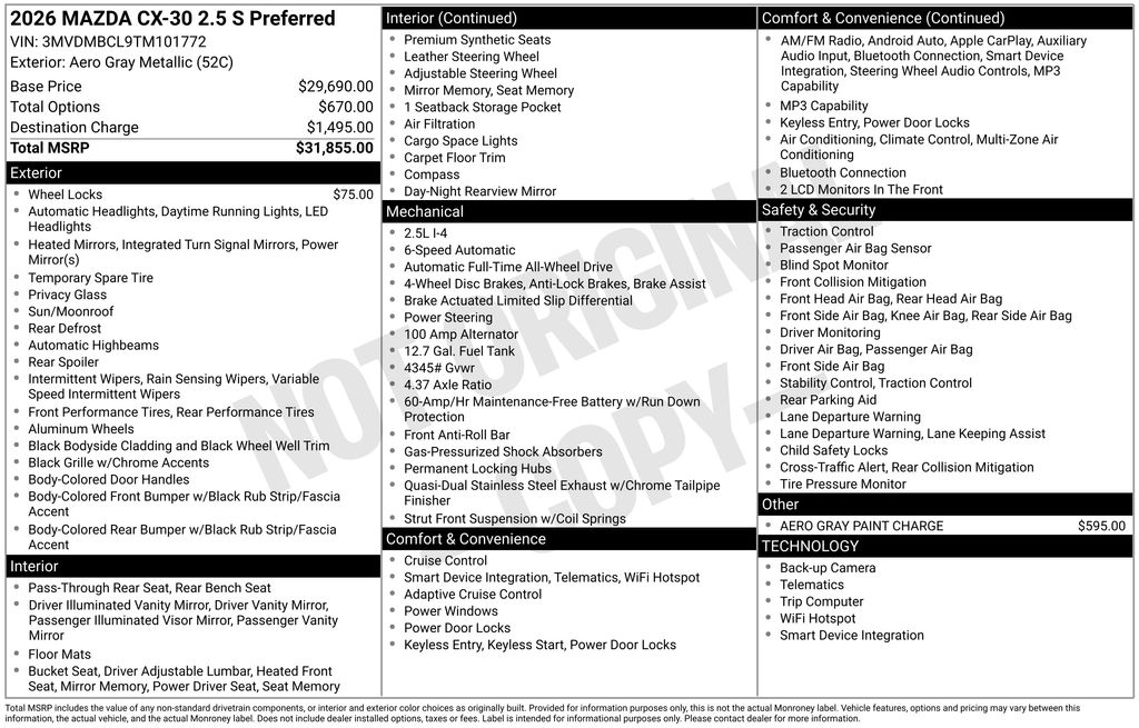 2026 Mazda CX-30 Preferred AWD's photo