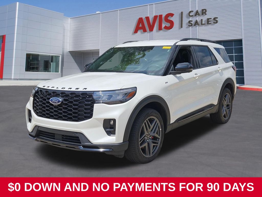 White Metallic 2025 Ford Explorer SUV / Crossover All-Wheel Drive Automatic
