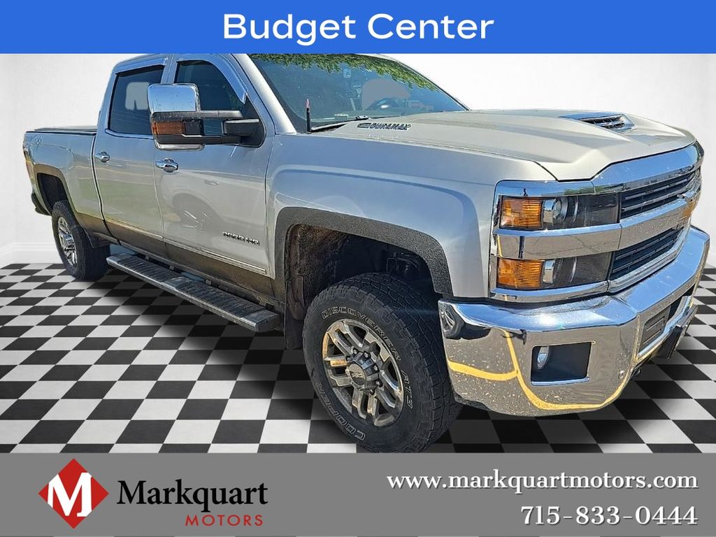 Silver Ice Metallic 2017 Chevrolet Silverado 3500HD LTZ Crew Cab 4WD Pickup Truck Four-Wheel Drive 6-Speed Automatic