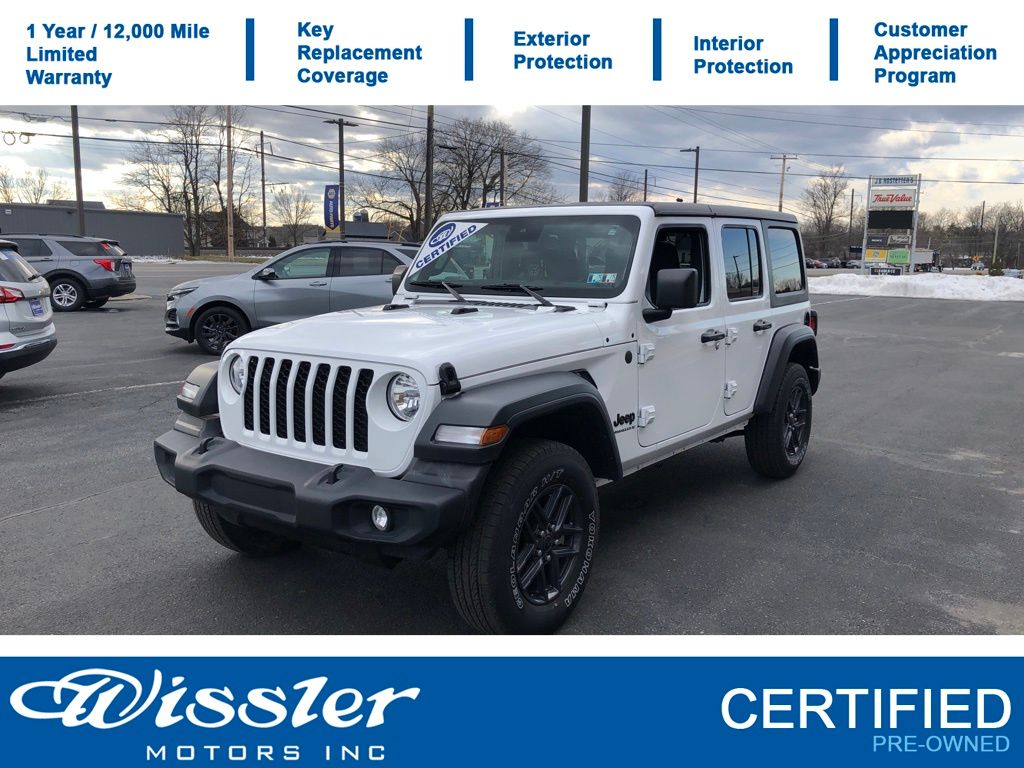 Bright White Clearcoat 2024 Jeep Wrangler SUV / Crossover Four-Wheel Drive 8-Speed Automatic
