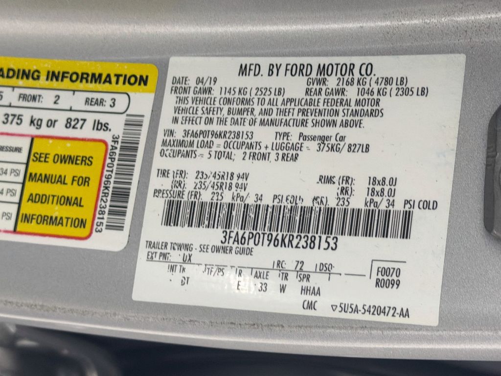 Used 2019 Ford Fusion Sedan