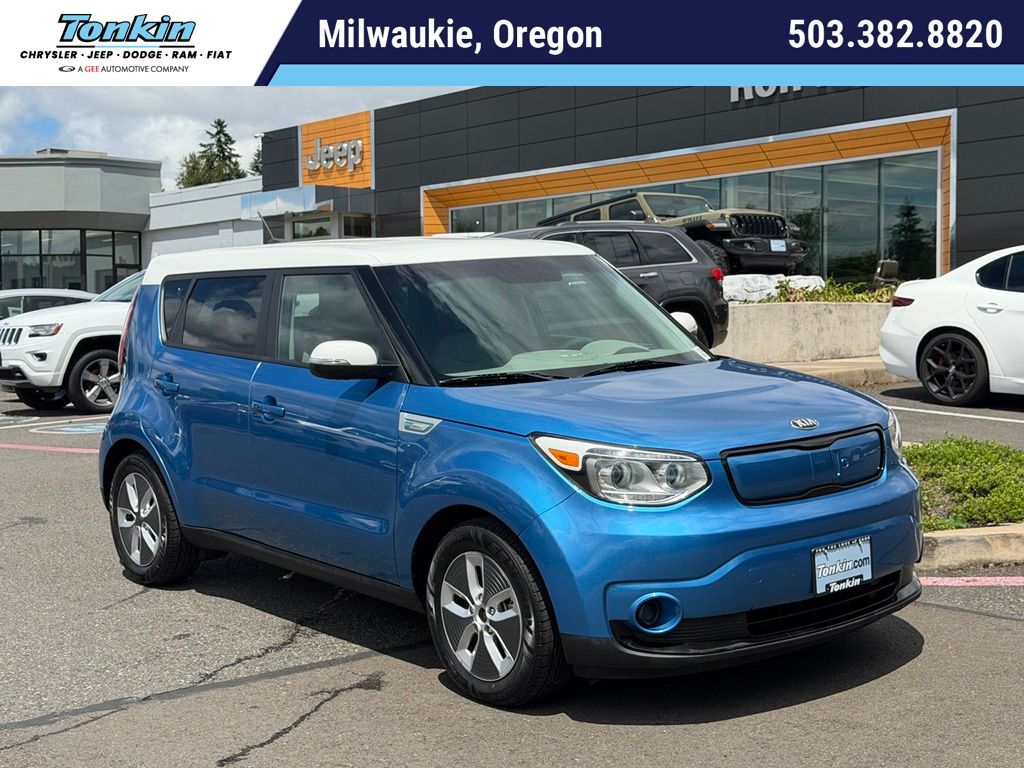 Caribbean Blue w/Clear White Roof 2017 Kia Soul EV FWD Wagon Front-Wheel Drive 1-Speed Automatic
