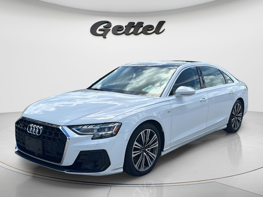 Glacier White Metallic 2023 Audi A8 Sedan All-Wheel Drive 8-Speed Automatic