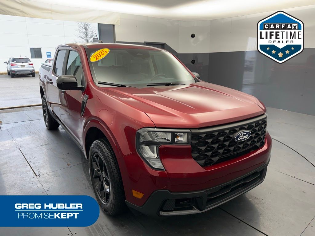 Ruby Red Metallic 2025 Ford Maverick XLT SuperCrew AWD Pickup Truck All-Wheel Drive 8-Speed Automatic