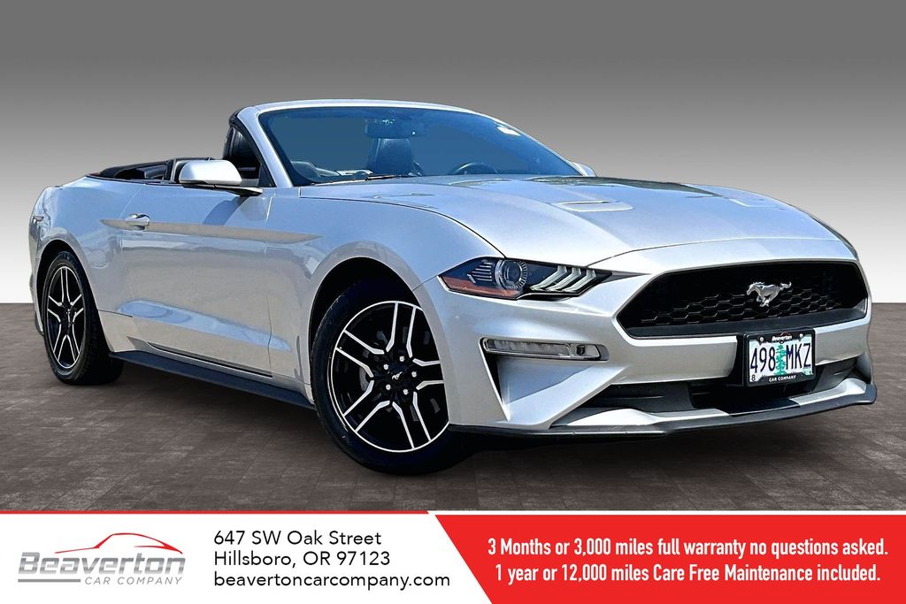 Ingot Silver 2019 Ford Mustang EcoBoost Premium Convertible RWD Convertible Rear-Wheel Drive Automatic