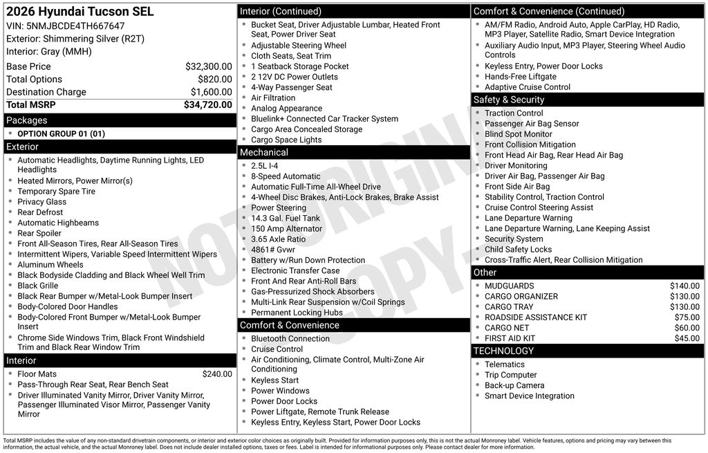 New 2026 Silver Hyundai SEL image 21