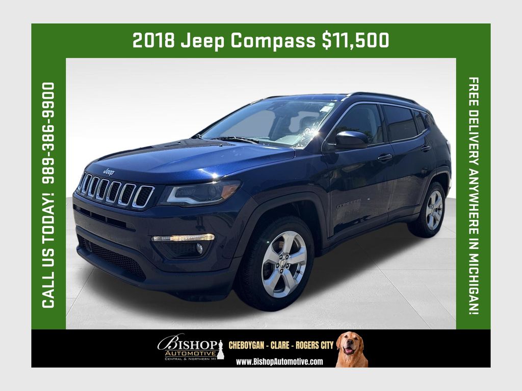 Jazz Blue Pearlcoat 2018 Jeep Compass SUV / Crossover Four-Wheel Drive 9-Speed Automatic