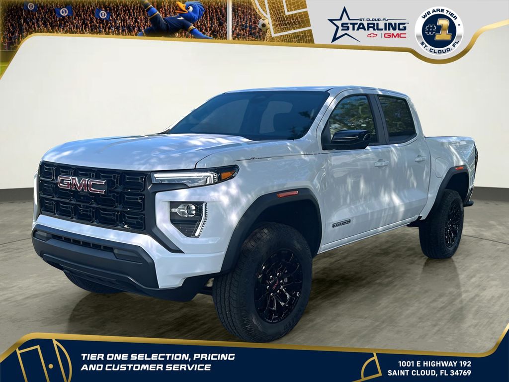 Summit White 2026 GMC Canyon Elevation Crew Cab RWD Pickup Truck 4X2 8-Speed Automatic