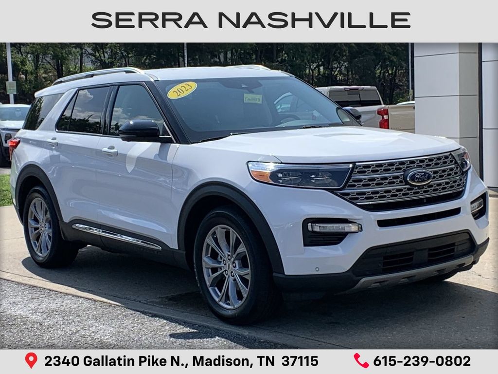 Oxford White 2023 Ford Explorer SUV / Crossover Rear-Wheel Drive Automatic