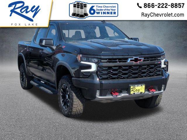 Black 2023 Chevrolet Silverado 1500 ZR2 Crew Cab 4WD Pickup Truck Four-Wheel Drive Automatic