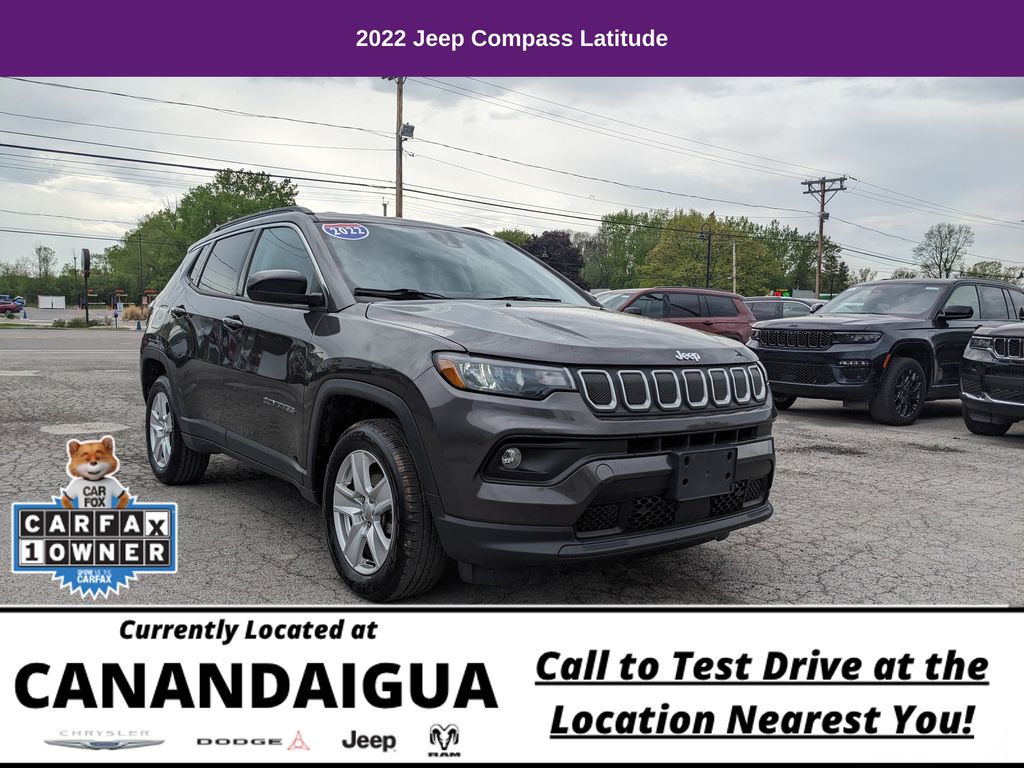 Gray (Granite Crystal Metallic Clearcoat) 2022 Jeep Compass Latitude 4WD SUV / Crossover Four-Wheel Drive 9-Speed Automatic