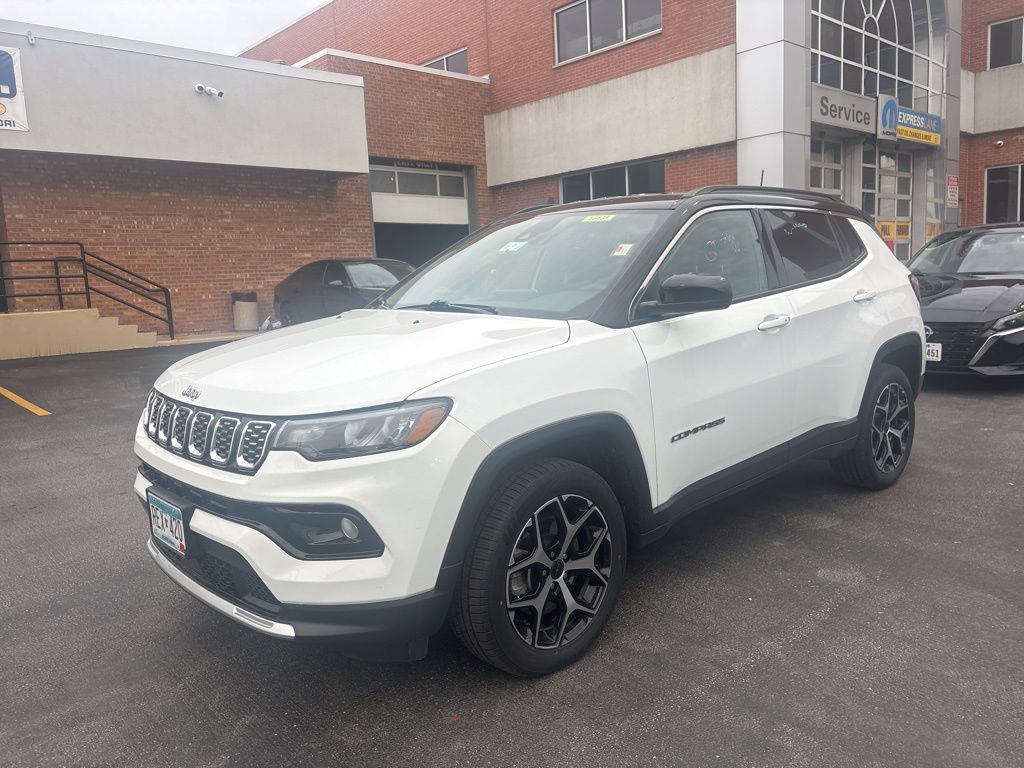 Bright White Clearcoat 2025 Jeep Compass Limited 4WD SUV / Crossover Four-Wheel Drive 8-Speed Automatic