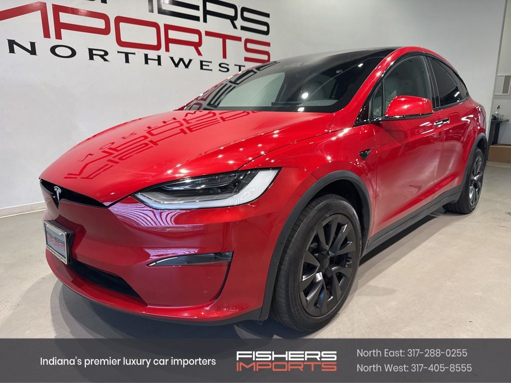 Red Multi-Coat 2022 Tesla Model X Plaid AWD SUV / Crossover All-Wheel Drive 1-Speed Automatic