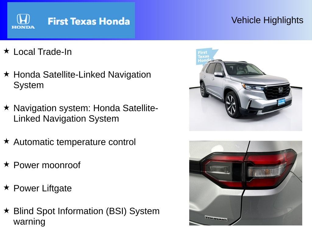 Used Car 2025 Honda Pilot  Touring For Sale Under $50,000 In Austin, Texas