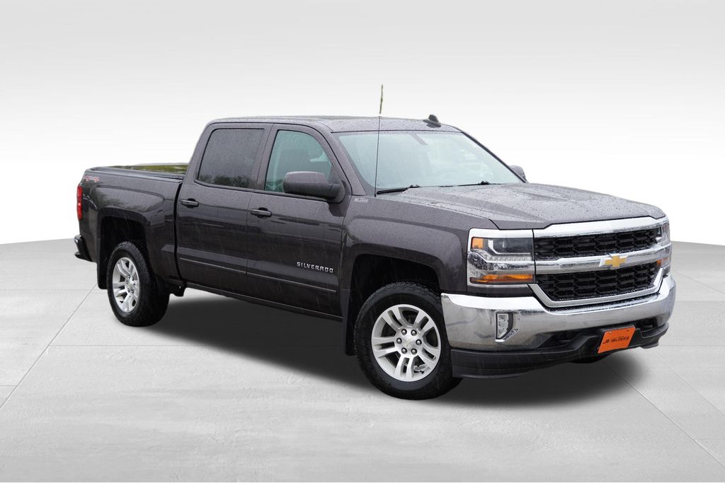 Gray (Tungsten Metallic) 2016 Chevrolet Silverado 1500 LT Crew Cab 4WD Pickup Truck Four-Wheel Drive 6-Speed Automatic Overdrive