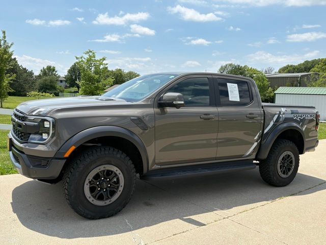 Gray 2025 Ford Ranger Raptor SuperCrew 4WD Pickup Truck Four-Wheel Drive Automatic