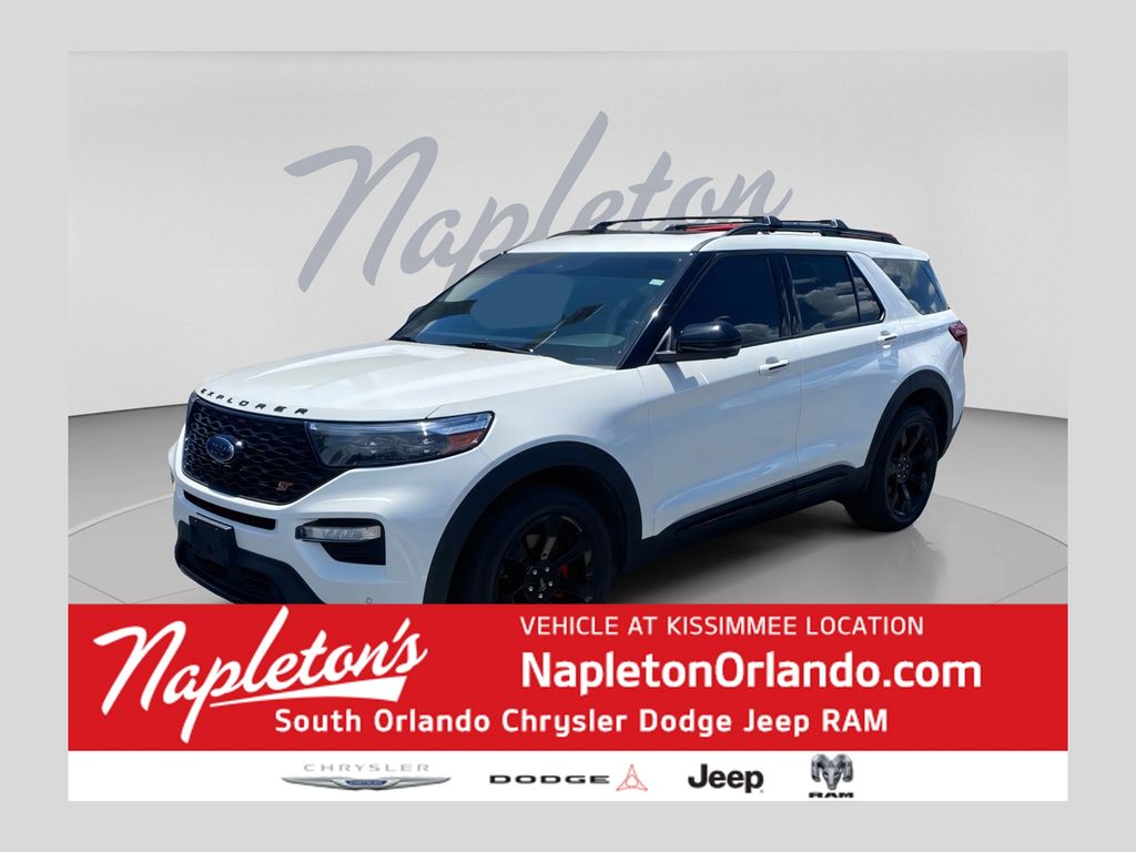 White Metallic 2023 Ford Explorer SUV / Crossover All-Wheel Drive Automatic