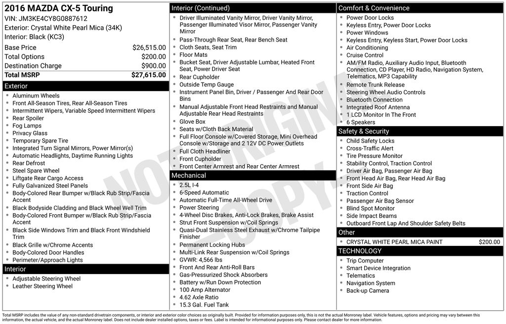 2016 Mazda CX-5 Touring