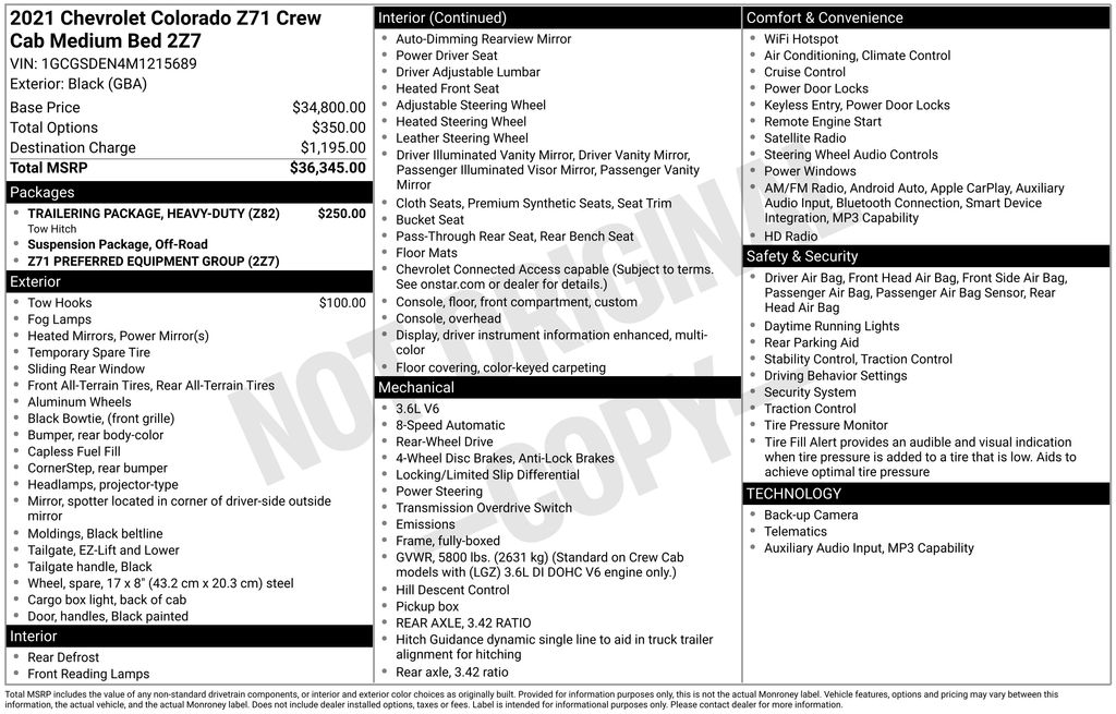 Used 2021 Chevrolet Colorado Truck
