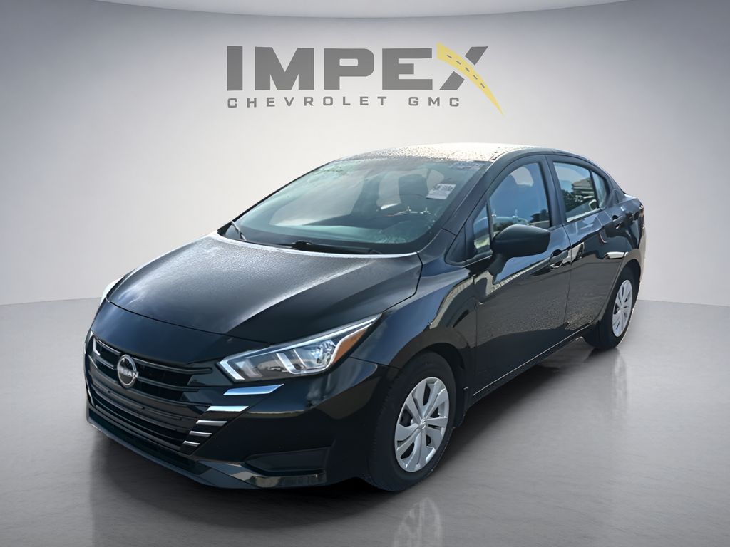 Super Black Metallic 2024 Nissan Versa Sedan Front-Wheel Drive Continuously Variable Transmission