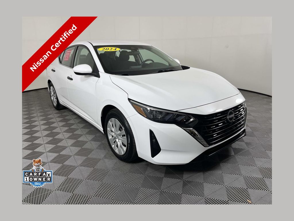 White (Fresh Powder) 2024 Nissan Sentra Sedan Front-Wheel Drive Continuously Variable Transmission