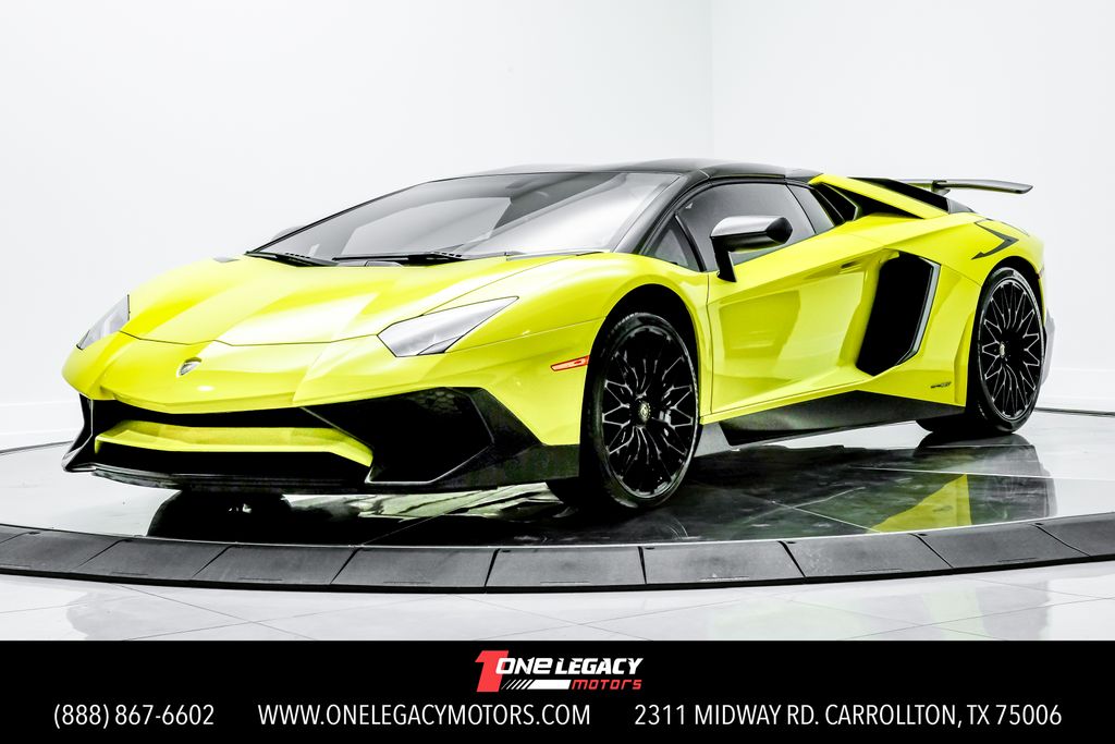 Yellow 2017 Lamborghini Aventador LP 750-4 SV Coupe All-Wheel Drive 7-Speed Automatic