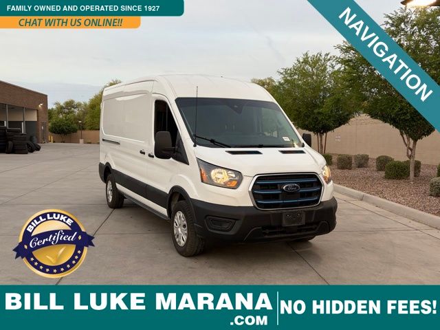 Oxford White 2023 Ford E-Transit 350 Medium Roof RWD Van Rear-Wheel Drive Automatic