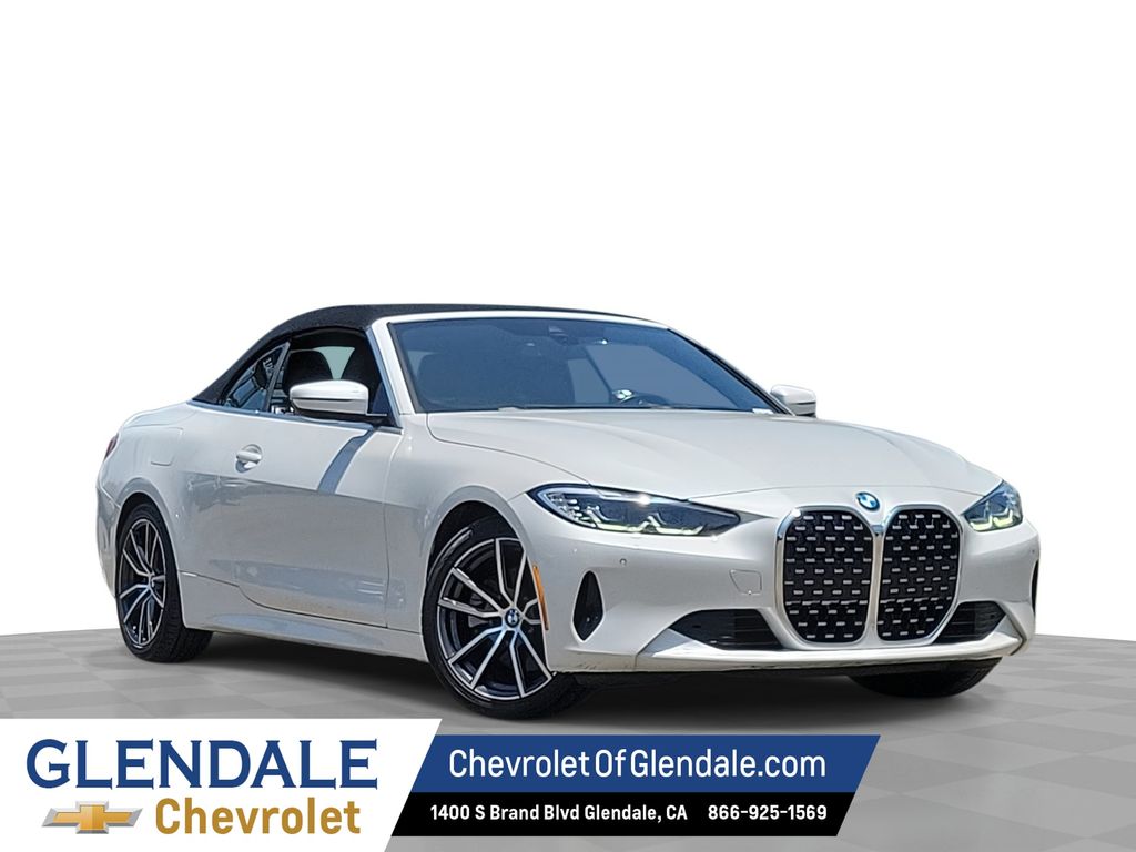 White Metallic 2024 BMW 4 Series Convertible Rear-Wheel Drive 8-Speed Automatic
