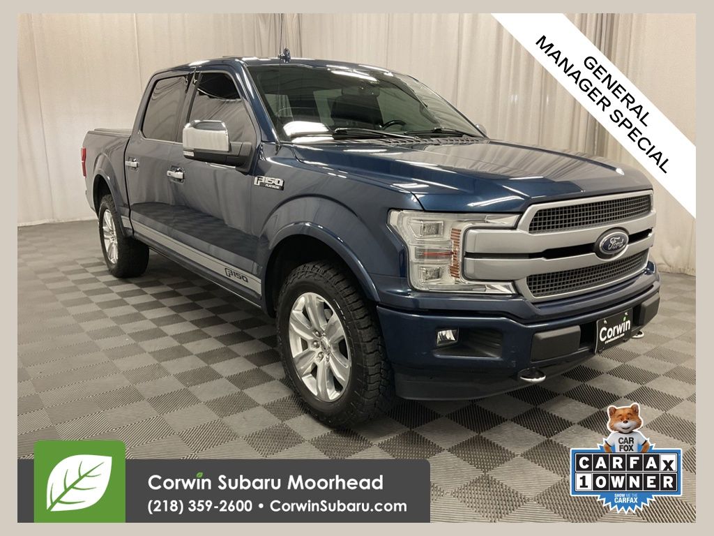 Blue Jeans Metallic 2018 Ford F-150 Platinum SuperCrew 4WD Pickup Truck Four-Wheel Drive Automatic