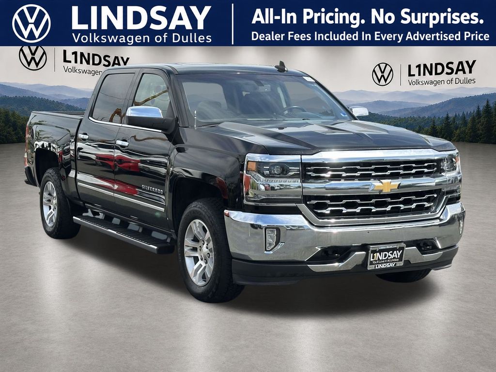 Black 2018 Chevrolet Silverado 1500 Pickup Truck Four-Wheel Drive 6-Speed Automatic Overdrive