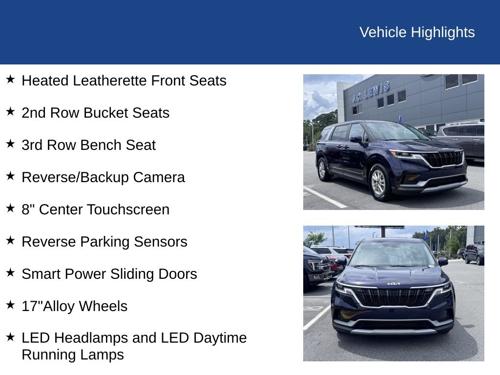2024 Kia Carnival MPV LX Seat Package
