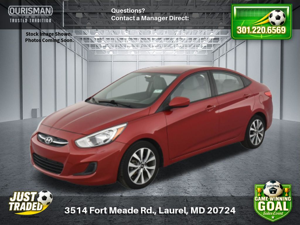 Red Metallic 2017 Hyundai Accent Sedan Front-Wheel Drive 6-Speed Automatic