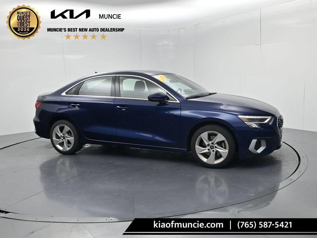 Navarra Blue Metallic 2023 Audi A3 Sedan Front-Wheel Drive 7-Speed Automatic