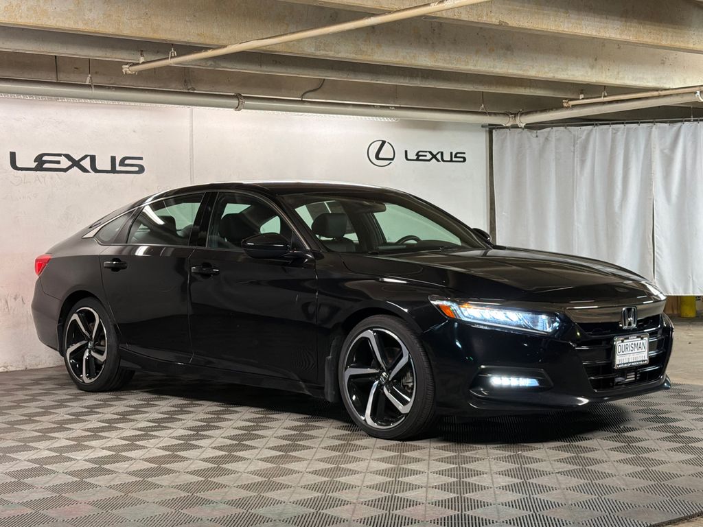 Black 2019 Honda Accord Sedan Front-Wheel Drive Continuously Variable Transmission