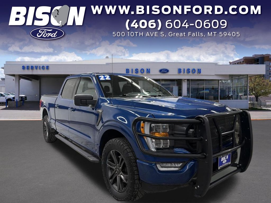Atlas Blue Metallic 2022 Ford F-150 Pickup Truck Four-Wheel Drive Automatic