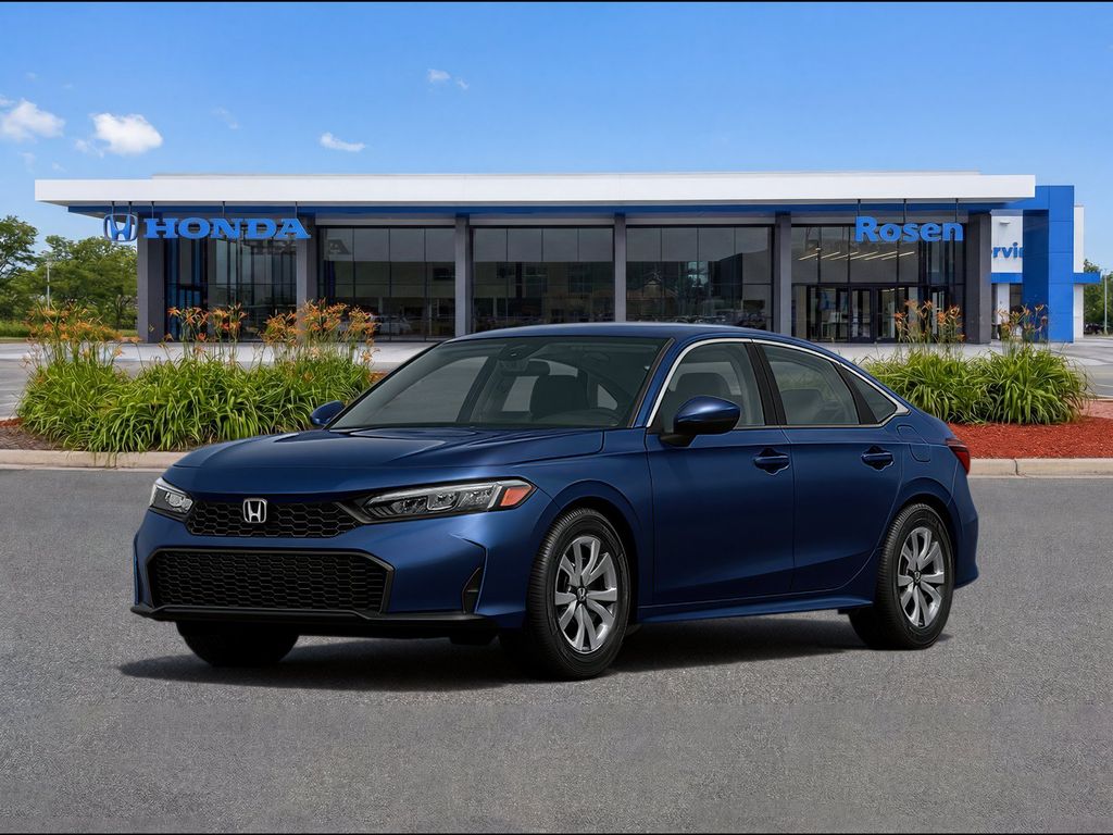 Blue 2026 Honda Civic Sedan Front-Wheel Drive Continuously Variable Transmission